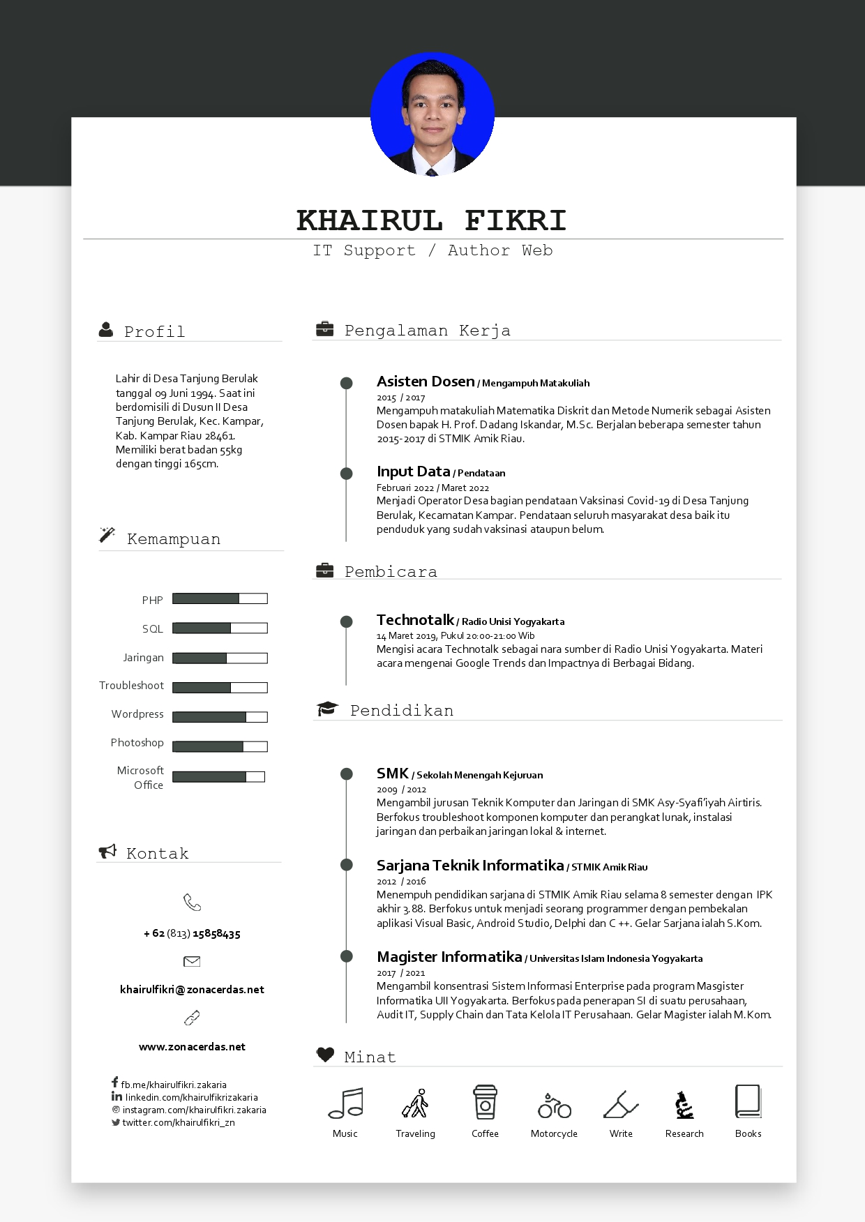 CV1 - Contoh Template CV WORD PSD Gratis CV1 - Template Asli CV WORD PSD Gratis
