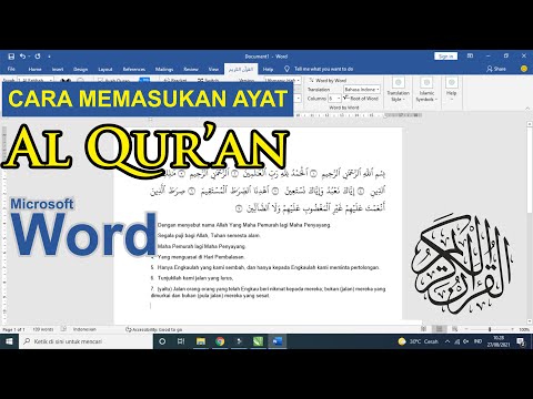 Cara Menambahkan Ayat Al-Qur'an Di Microsoft Word