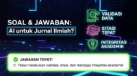 Dalam penggunaan AI untuk penulisan artikel jurnal, hal yang perlu diperhatikan adalah Dalam penggunaan AI untuk penulisan artikel jurnal, hal yang perlu diperhatikan adalah