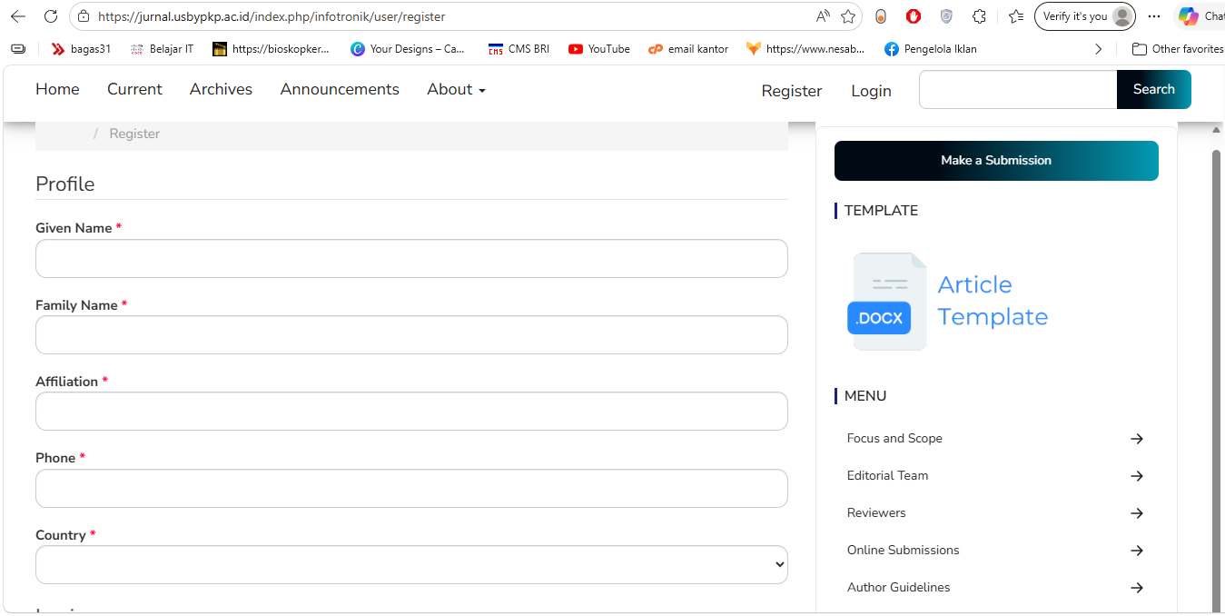 Jurnal Infotronik: Dari Naskah ke Publikasi, Panduan Lengkap Submit Jurnal untuk Peneliti Pemula