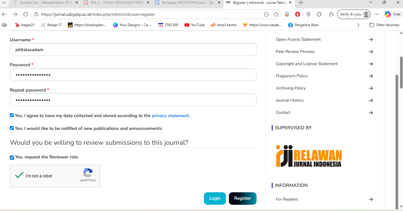Jurnal Infotronik: Dari Naskah ke Publikasi, Panduan Lengkap Submit Jurnal untuk Peneliti Pemula