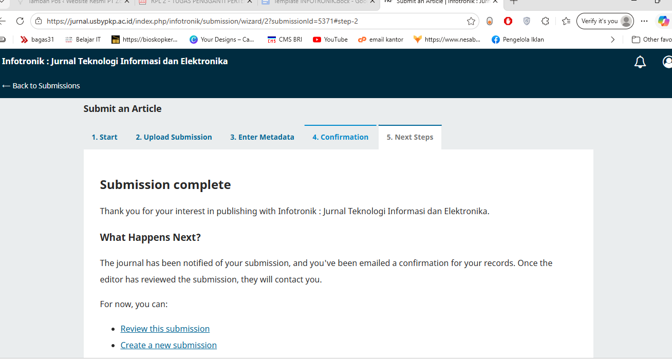 Jurnal Infotronik: Dari Naskah ke Publikasi, Panduan Lengkap Submit Jurnal untuk Peneliti Pemula