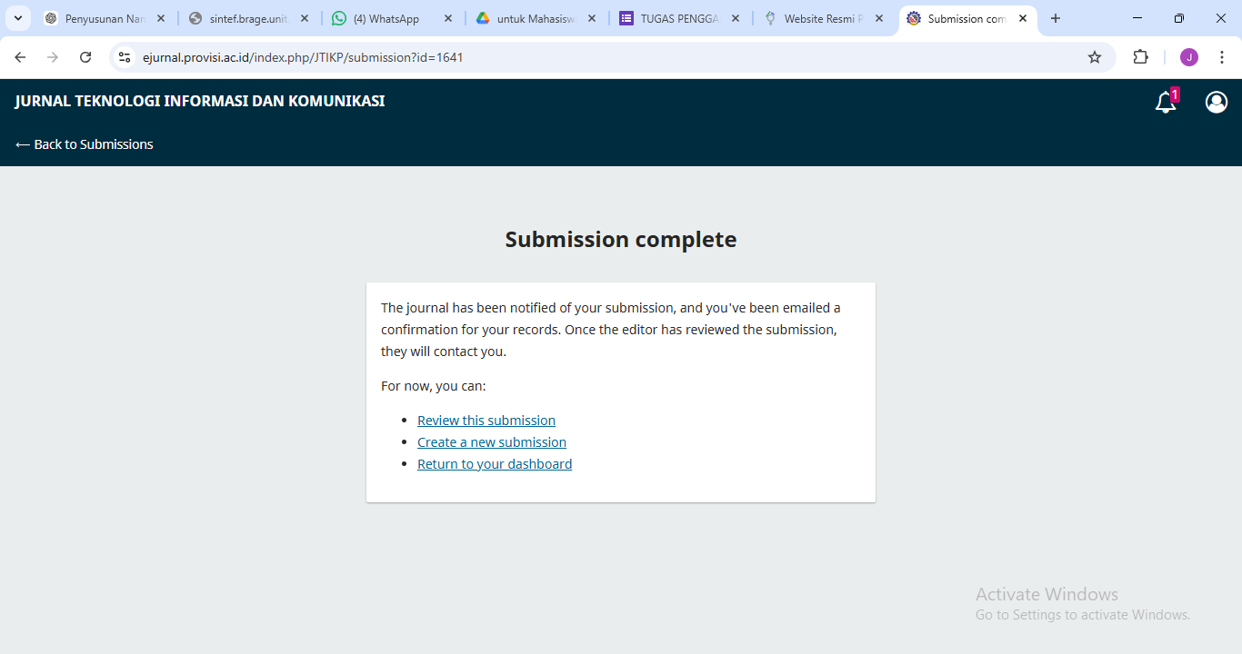 Pengalaman Pertama Submit Jurnal Ilmiah di JTIKP: Panduan Lengkap untuk Mahasiswa