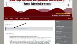 Pedoman Registrasi dan Publikasi Artikel di Jurnal HOAQ (High Education of Organization Archive Quality) Jurnal Teknologi Informasi