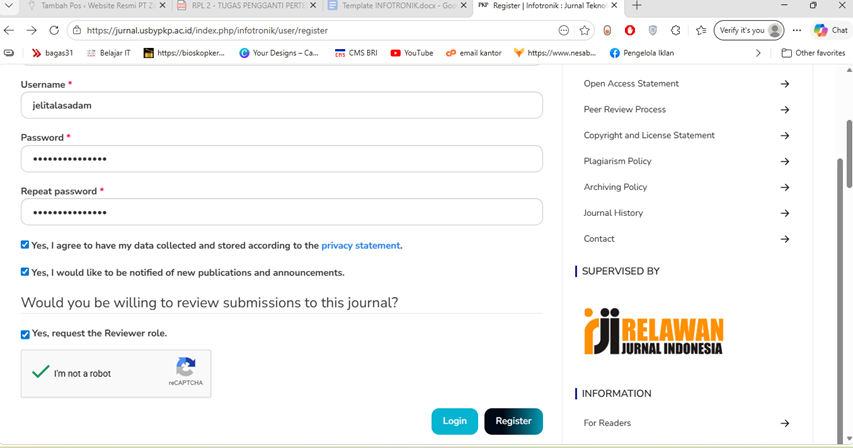 Jurnal Infotronik: Dari Naskah ke Publikasi, Panduan Lengkap Submit Jurnal untuk Peneliti Pemula